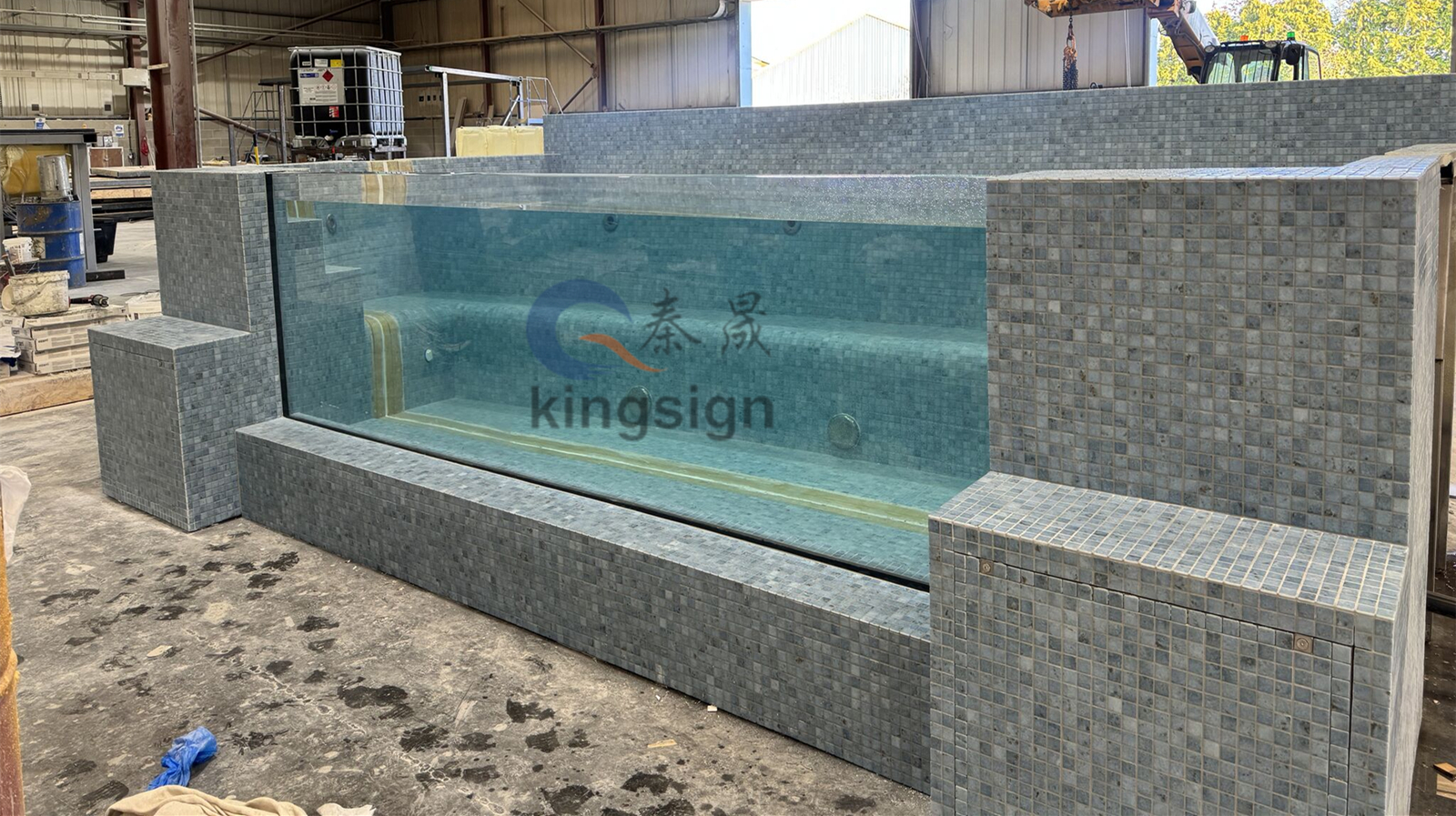 Kingsign 80 мм дебел акрилен лист за дисплейния прозорец на басейна