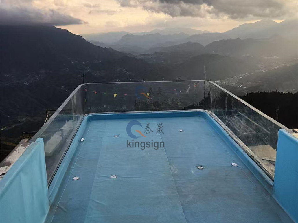 Kingsign U Shape Acrylic Pool Windows инсталация