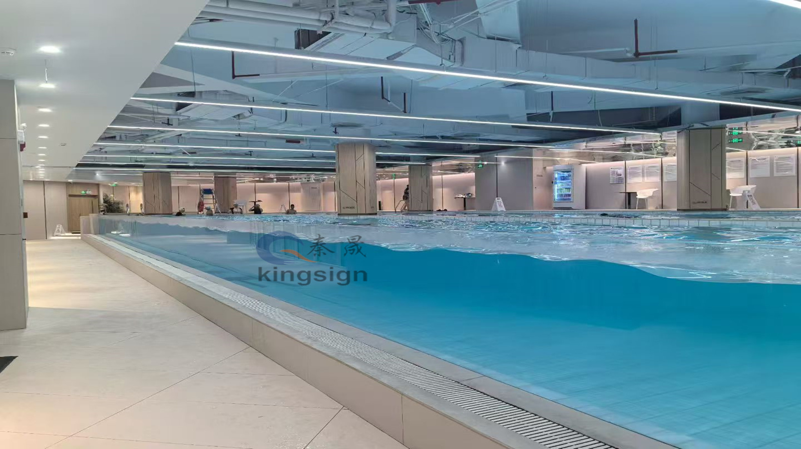 Kingsign 30m дължина 120 мм дебел прозорец на басейна на листа